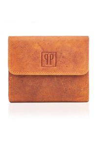 Portfel skórzany PAOLO PERUZZI T-11-OR pomarańczowy. Kolor: pomarańczowy. Materiał: skóra #1