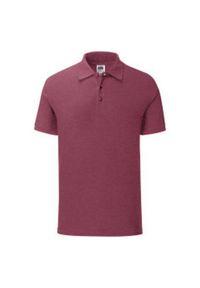 FRUIT OF THE LOOM - Koszulka Polo Męska Iconic. Typ kołnierza: polo. Kolor: czerwony, brązowy, wielokolorowy