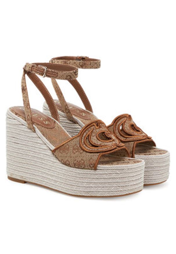 Guess Espadryle FLJTEE FAL04 Beżowy. Kolor: beżowy. Materiał: materiał