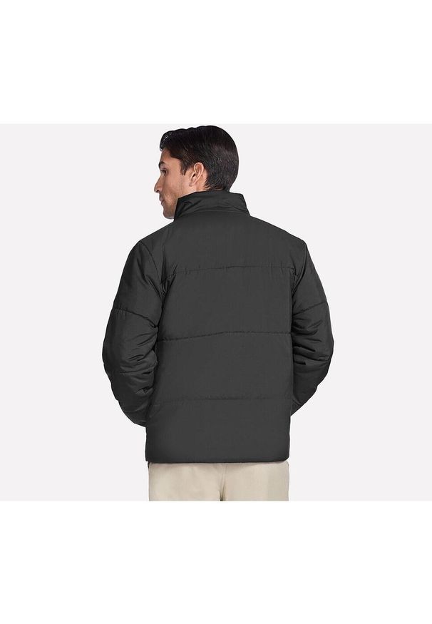 skechers - Kurtka Męska Skechers GO SHIELD Cozy Fit Traverse Down Jacket. Kolor: czarny. Materiał: puch, poliester, materiał. Sport: turystyka piesza