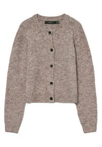 Vero Moda Kardigan Novah 10320496 Brązowy Regular Fit. Kolor: brązowy. Materiał: syntetyk #2