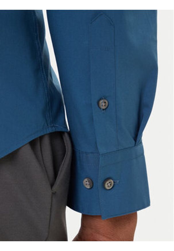 Calvin Klein Koszula LV04LB145G Niebieski Slim Fit. Kolor: niebieski. Materiał: bawełna