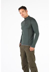 Koszulka turystyczna męska z długim rękawem 100% Merino WOOLONA Halldor. Kolor: zielony. Długość rękawa: długi rękaw. Długość: długie. Sport: turystyka piesza #2