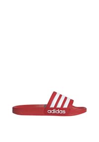 Adidas Original Adilette Klapki Prysznicowe Vivred/F Dorosłych. Kolor: czerwony, biały, wielokolorowy. Styl: sportowy
