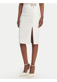 Elisabetta Franchi Spódnica ołówkowa GO-147-61E2-V320 Biały Regular Fit. Kolor: biały. Materiał: syntetyk #1