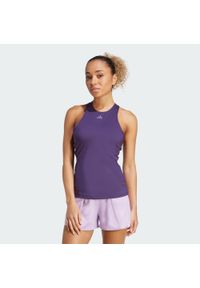 Adidas - Koszulka Tennis Climacool Y-Tank. Kolor: fioletowy. Długość rękawa: bez rękawów. Technologia: ClimaCool (Adidas)