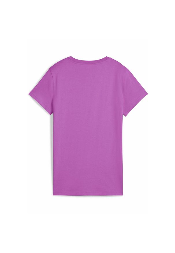 Puma - Damska koszulka ESS ELEVATED PUMA Wild Berry Purple. Kolor: fioletowy. Wzór: aplikacja, haft