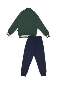 LEONE 1947 APPAREL - Dres dziecięcy z kołnierzykiem i nadrukiem „Sporting” College. Okazja: na uczelnię. Kolor: zielony, niebieski, wielokolorowy. Materiał: dresówka. Wzór: nadruk. Styl: sportowy