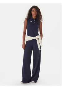 Kappa Polo Logo Tennis 302LR20 Granatowy Slim Fit. Typ kołnierza: polo. Kolor: niebieski. Materiał: syntetyk, bawełna #3