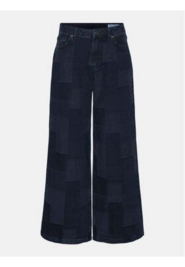 Vero Moda Jeansy Remy 10321077 Granatowy Wide Leg. Kolor: niebieski