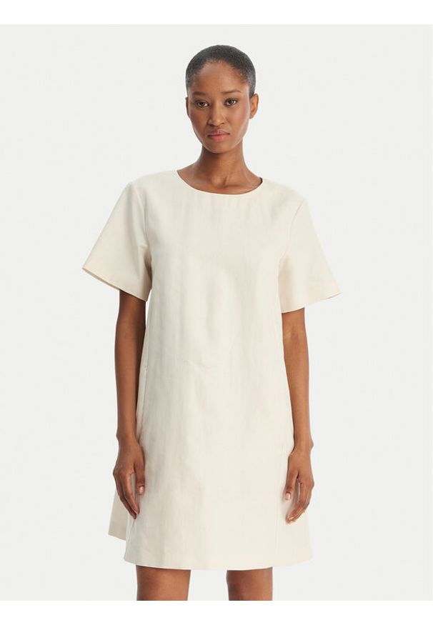 Weekend Max Mara Sukienka codzienna Daloa 2615221112 Écru Relaxed Fit. Okazja: na co dzień. Materiał: bawełna. Typ sukienki: proste. Styl: casual