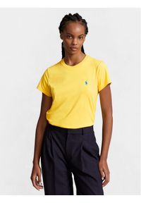 Polo Ralph Lauren T-Shirt New Rltpp 211898698018 Żółty Regular Fit. Typ kołnierza: polo. Kolor: żółty. Materiał: bawełna