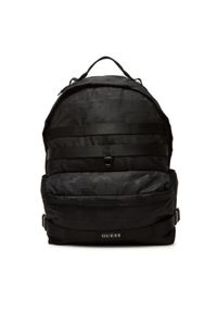 Guess - GUESS Czarny męski plecak Asti Rounded. Kolor: czarny. Materiał: poliester. Styl: casual #5
