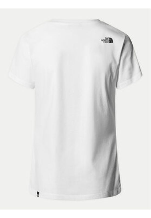 The North Face T-Shirt Simple Dome NF0A87NH Biały Regular Fit. Kolor: biały. Materiał: syntetyk, bawełna