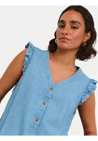Kaffe Bluzka Louise 10508521 Niebieski Regular Fit. Kolor: niebieski. Materiał: bawełna #6