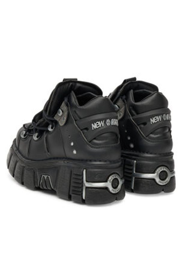 NEW ROCK Sneakersy M-106-VS1 Czarny. Kolor: czarny. Materiał: skóra