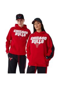 Bluza męska New Era NBA Large Graphic OS Hoody Chicago Bulls. Kolor: czerwony, wielokolorowy