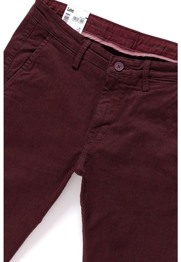 Lee - LEE SPODNIE MĘSKIE CHINO BURGUNDY ARRAY L768LL26. Okazja: na co dzień. Styl: wizytowy, casual, elegancki