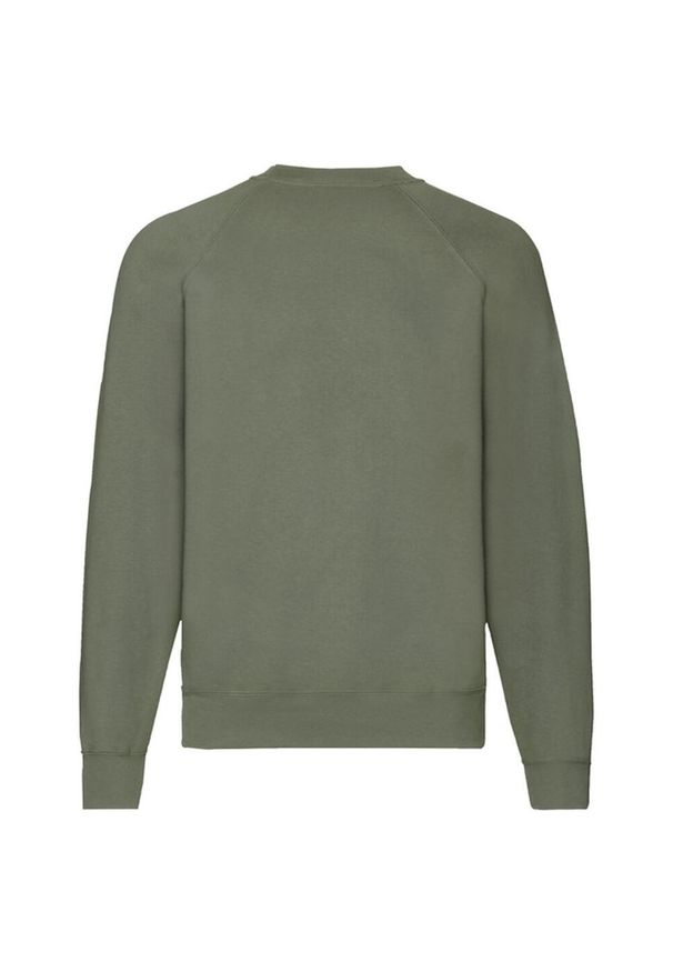 FRUIT OF THE LOOM - Klasyczna Bluza Raglanowa Unisex Dla Dorosłych. Kolor: zielony. Długość rękawa: raglanowy rękaw