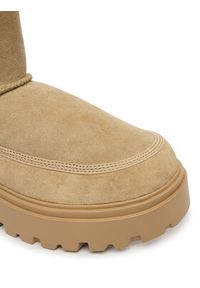 TOMMY HILFIGER - Tommy Hilfiger Śniegowce Real Shearling Pullon FW0FW08997 Beżowy. Kolor: beżowy. Materiał: zamsz, skóra #2