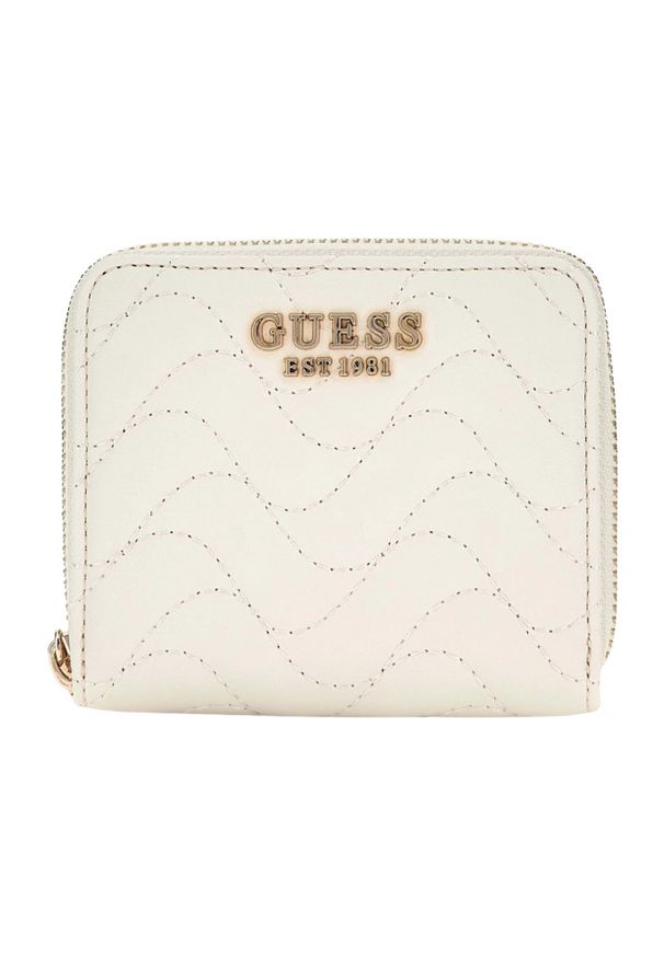 Guess - GUESS Biały mały portfel damski Melisandra. Kolor: biały. Materiał: skóra ekologiczna