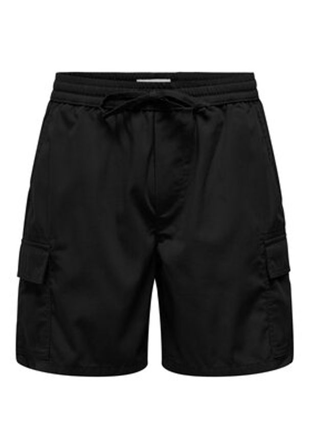 Only & Sons Szorty sportowe Kal 22034462 Czarny Slim Fit. Kolor: czarny. Materiał: bawełna. Styl: sportowy