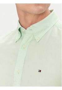 TOMMY HILFIGER - Tommy Hilfiger Koszula MW0MW40703 Zielony Regular Fit. Kolor: zielony. Materiał: bawełna #4