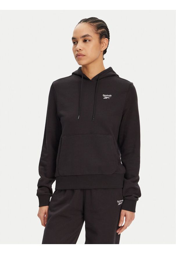 Reebok Bluza 100071947 139-18-00 Czarny Regular Fit. Kolor: czarny. Materiał: bawełna