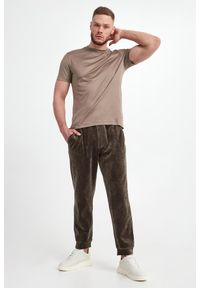 Emporio Armani - Spodnie dresowe męskie welurowe EMPORIO ARMANI. Materiał: welur, dresówka