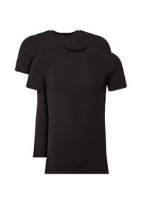 Resteröds Komplet 2 t-shirtów 27040 2 Czarny Slim Fit. Kolor: czarny. Materiał: bawełna