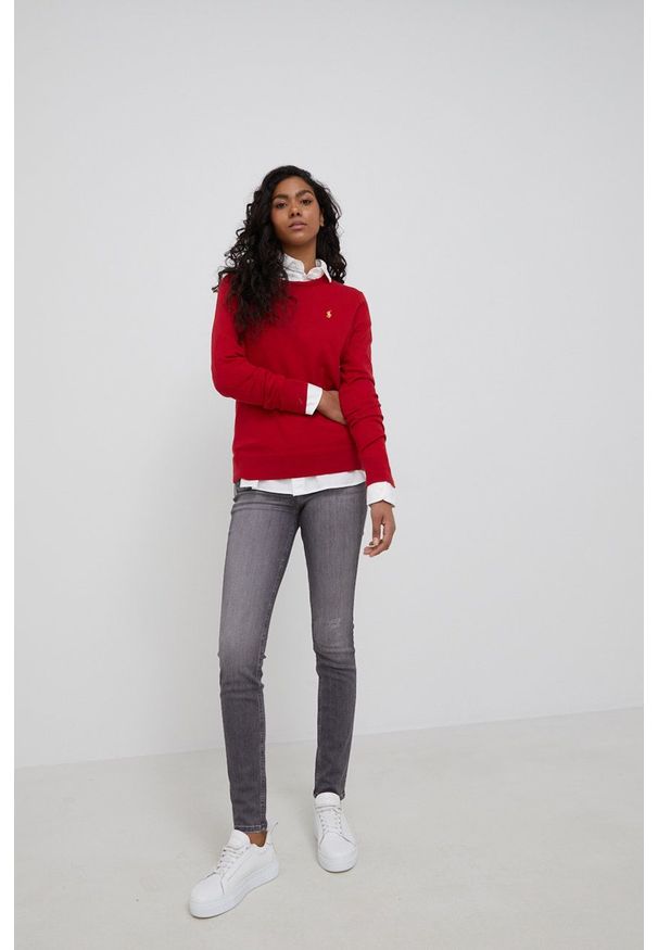 Polo Ralph Lauren koszula bawełniana damska kolor biały relaxed z kołnierzykiem klasycznym. Typ kołnierza: polo, kołnierzyk klasyczny. Kolor: biały. Materiał: bawełna. Styl: klasyczny