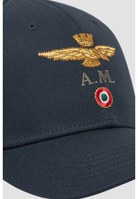 Aeronautica Militare - AERONAUTICA MILITARE Granatowa męska czapka z daszkiem. Kolor: niebieski. Styl: casual, klasyczny, elegancki #2