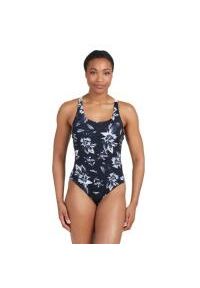 ZOGGS - Strój Kąpielowy Zoggs Actionback – Juliet Print – Rozmiar 36. Kolor: czarny. Wzór: nadruk