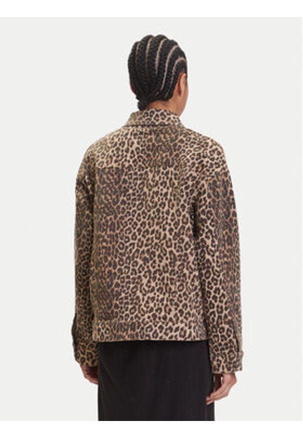 Vero Moda Kurtka jeansowa Tessa 10329961 Brązowy Oversize. Kolor: brązowy. Materiał: bawełna