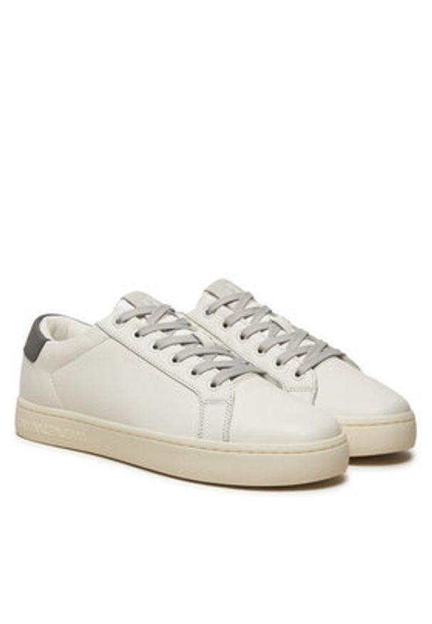 Calvin Klein Jeans Sneakersy YM0YM01164 Biały. Kolor: biały. Materiał: skóra