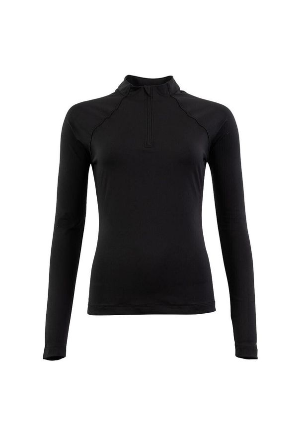 Damska koszulka do jeździectwa BR Equitation CLX. Kolor: czarny, szary, wielokolorowy. Długość rękawa: długi rękaw