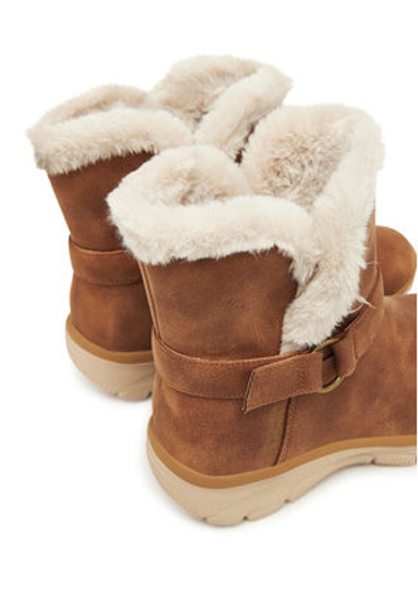 skechers - Skechers Botki Easy Going 168045/CSNT Brązowy. Kolor: brązowy. Materiał: skóra