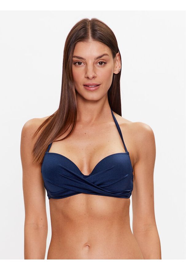 Etam Góra od bikini 6539176 Granatowy. Kolor: niebieski. Materiał: syntetyk
