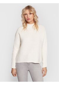 Comma Sweter 2121754 Biały Relaxed Fit. Kolor: biały. Materiał: bawełna