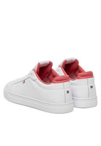 TOMMY HILFIGER - Tommy Hilfiger Sneakersy Sporty Sneaker FW0FW08899 Biały. Kolor: biały. Materiał: skóra