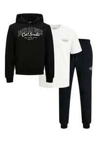 Jack & Jones Komplet t-shirt, bluza i spodnie Makoto 12287681 Czarny Regular Fit. Kolor: czarny. Materiał: bawełna #13