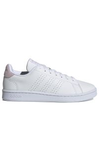 Adidas - Buty adidas Advantage GW4847 - białe. Okazja: na co dzień. Zapięcie: pasek. Kolor: biały. Materiał: guma, skóra, syntetyk. Szerokość cholewki: normalna. Wzór: paski. Model: Adidas Advantage #1