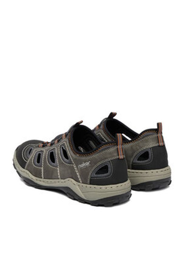 Rieker Sandały CEO-08065-02 Szary. Kolor: szary. Materiał: syntetyk