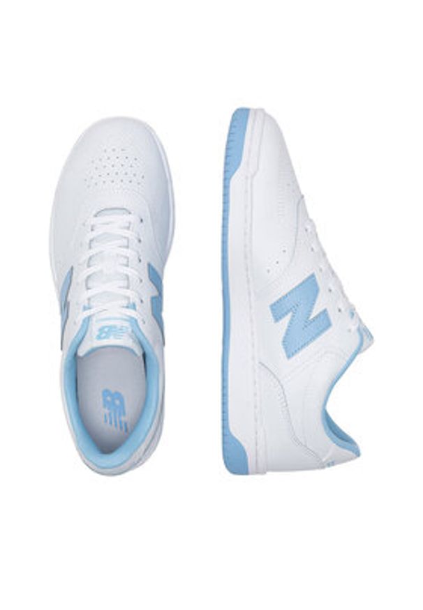 New Balance Sneakersy BB80BLU Biały. Kolor: biały. Materiał: skóra