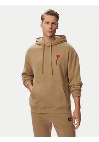 Hugo - HUGO Bluza Diflow 50574451 Beżowy Relaxed Fit. Kolor: beżowy. Materiał: bawełna #1