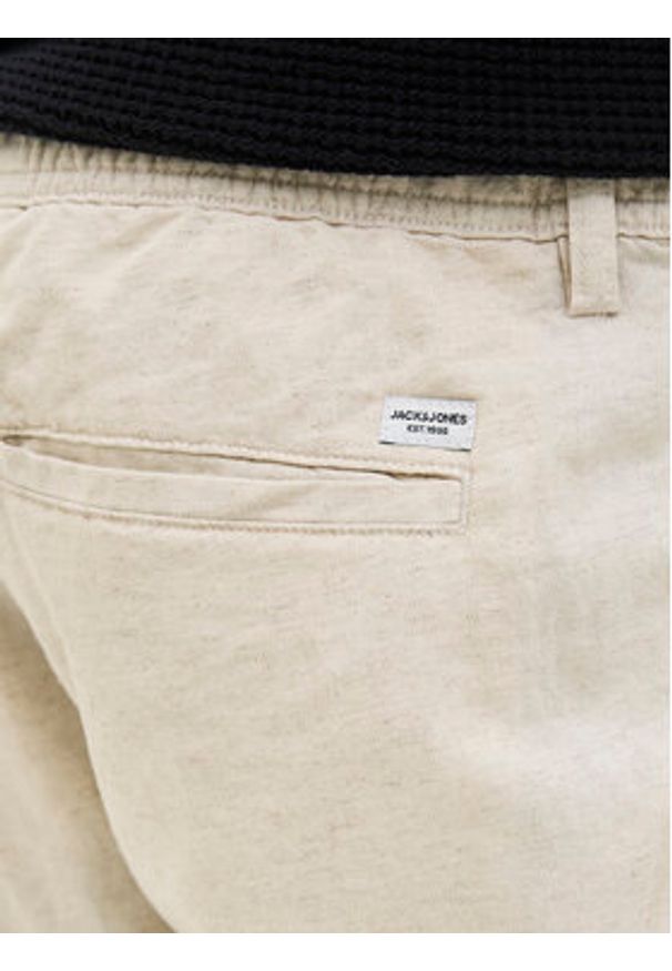 Jack & Jones Spodnie materiałowe Kane 12274977 Beżowy Relaxed Fit. Kolor: beżowy. Materiał: bawełna