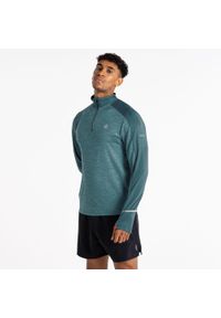 DARE 2B - Męska bluza sportowa z suwakiem termiczna Powet Up II. Kolor: zielony. Materiał: poliester, elastan