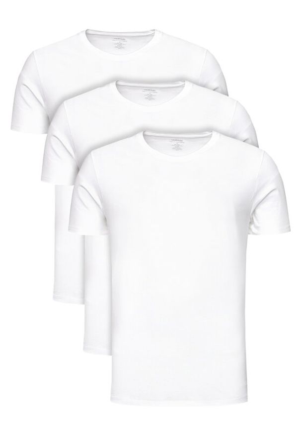 Calvin Klein Underwear Komplet 3 t-shirtów 000NB4011E Biały Classic Fit. Kolor: biały. Materiał: bawełna