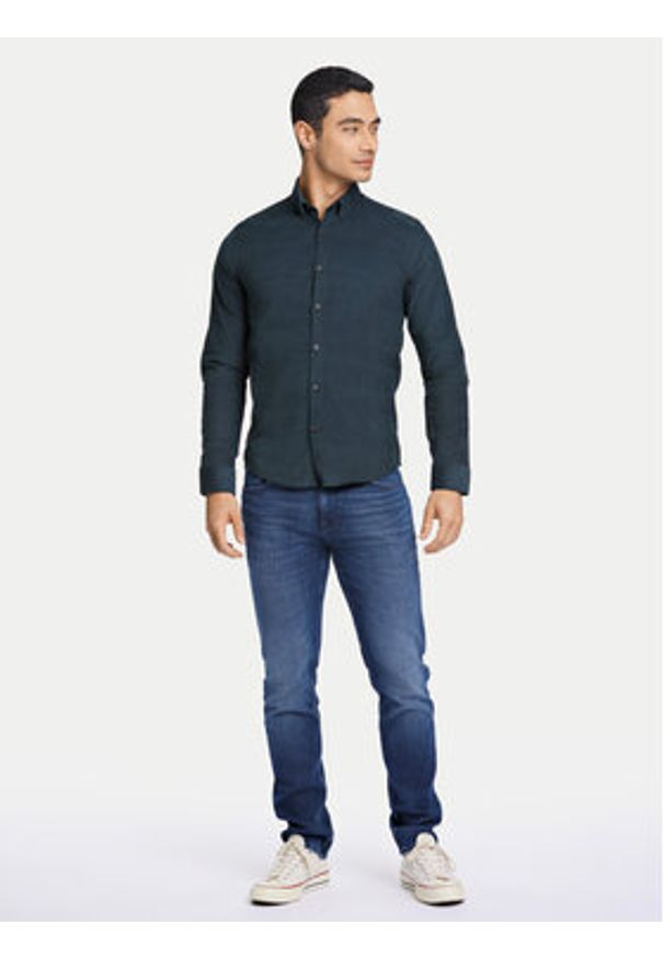 Lindbergh Koszula 30-203248A Zielony Relaxed Fit. Kolor: zielony. Materiał: bawełna