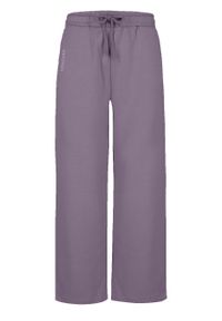 Volcano - Szerokie spodnie dresowe N-EVA. Kolor: fioletowy. Materiał: dresówka. Długość: długie. Wzór: gładki #1